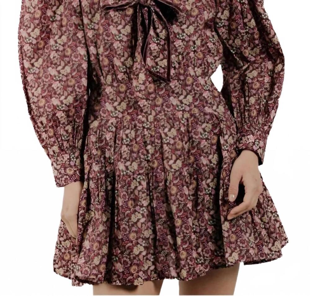 NEW LOVE THE LABEL nelly mini dress in red liberty